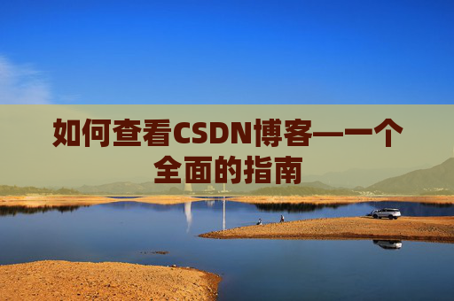 如何查看CSDN博客—一个全面的指南